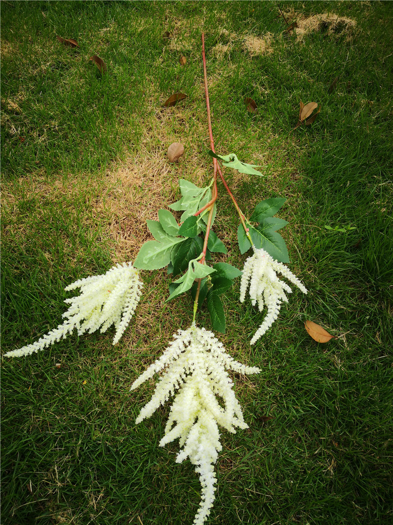 塑料花假花仿真花绢花塑料花婚庆花婚礼花新款网红配材3头洛心