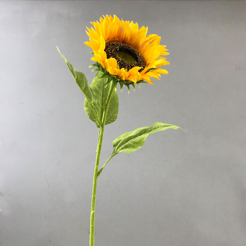 向日葵仿真花 假花假单枝向日葵太阳花 家居客厅装饰 厂家直销