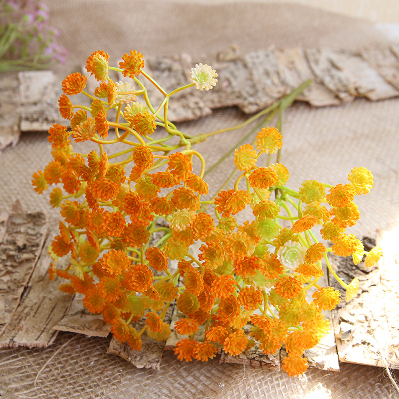 唯美5叉5色180头大头塑料满天星 婚庆花墙家居门店装饰用仿真花