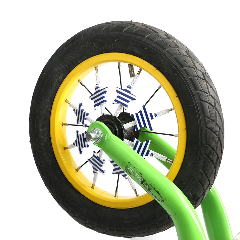 儿童平衡车装饰反光条 可爱五角星童车装饰