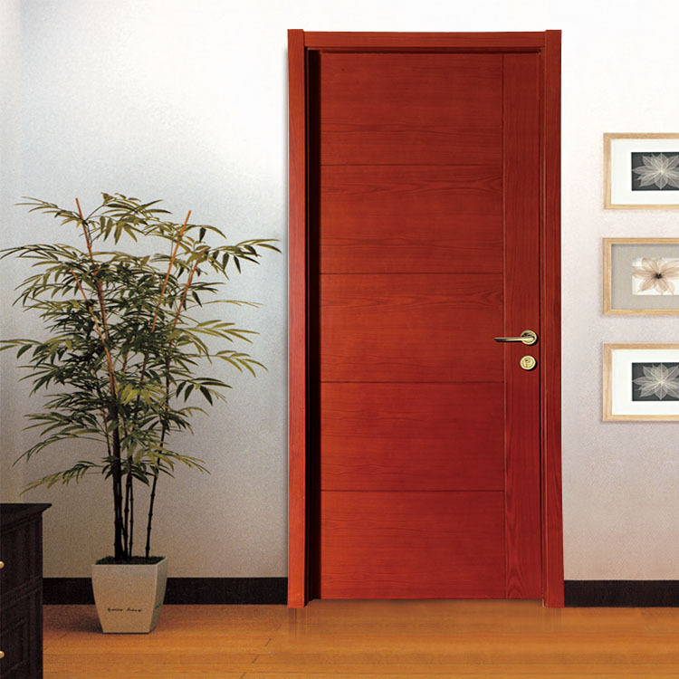 厂家批发红樱桃复合实木平板门新中式平开门优质环保静音房间门