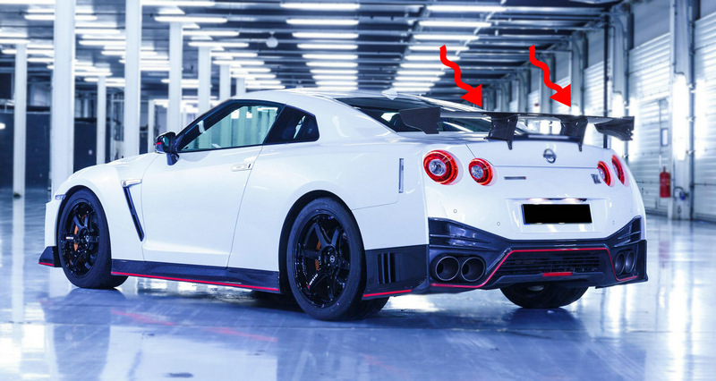 适用于日产战神gtr r35 nismo二代碳纤维改装gt大尾翼 树脂定风翼