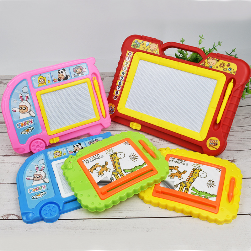 Small Size Mini Cartoon Magnetic Drawing Board Black and White Drawing Board Children's Early Education Educational Plastic Tablet Toys Wholesale