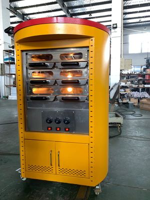 6盘不锈钢电热锅盔烤炉 双层控温 新型小吃店锅盔烘焙设备