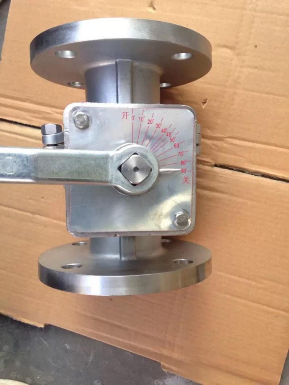 厂家直销 化工部标准法兰球阀带刻度盘球阀 刻度球阀国标标准精铸