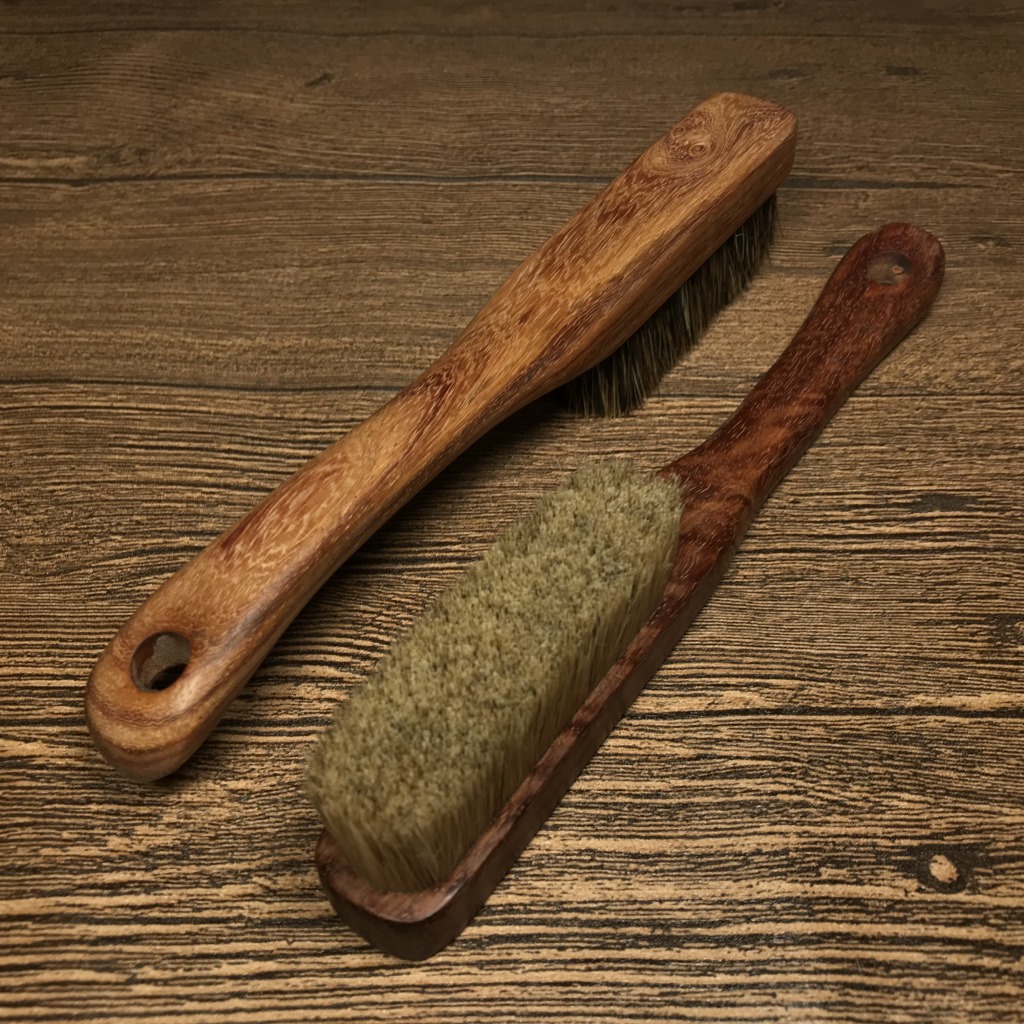 文玩刷子清理包浆保养工具金刚核桃野猪鬃硬毛花梨木加宽加密毛刷