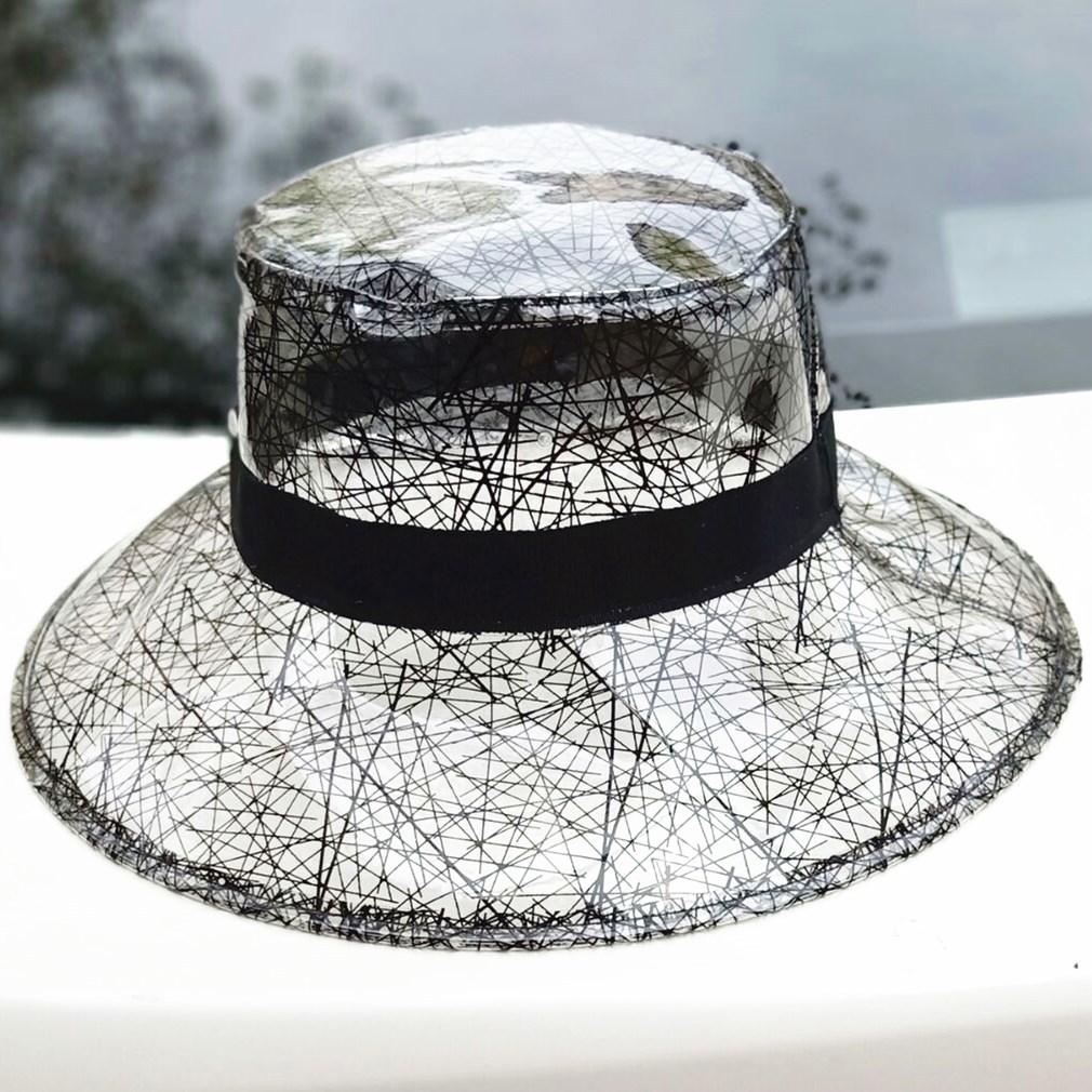 pvc空顶帽夏透明遮阳帽鸭舌帽豹纹几何ins网红儿童成人亲子无顶帽