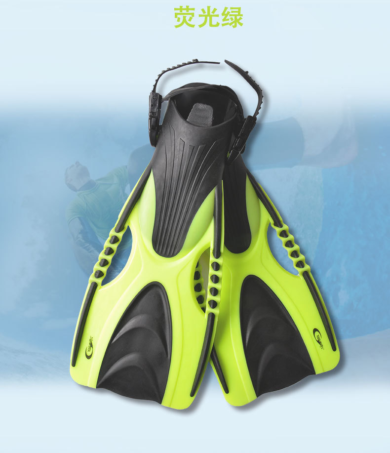 yonsub厂家直销潜水脚蹼 浮潜中长款套脚式蛙鞋 训练式浮蛙鞋现货