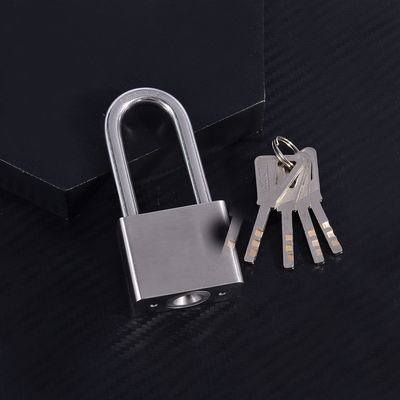 304不锈钢挂锁长梁通开圆角锁 安全仿撬大门挂锁柜锁工厂锁批发