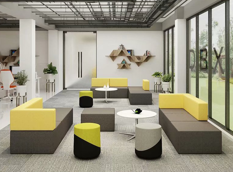 图书馆阅览室沙发学校大厅沙发教学园沙发办公酒店组合沙发