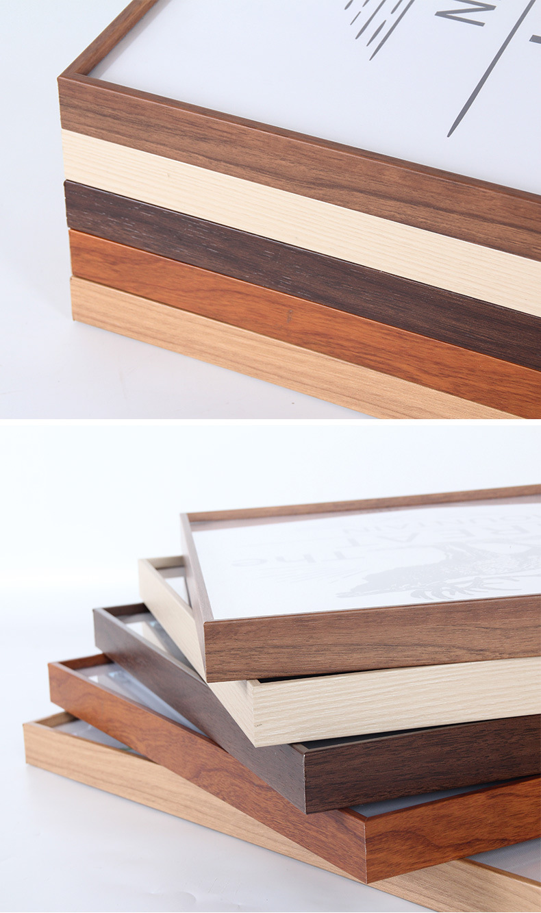 窄边木纹铝合金相框画框线条海报框广告写真装饰框创意型材框条