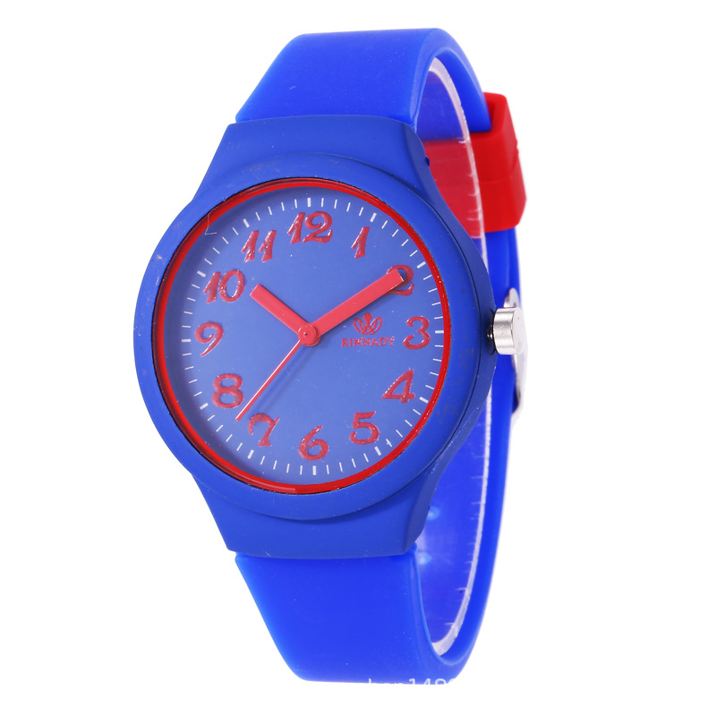 时尚彩色硅胶男女运动手表 多色果冻色男女学生手表 韩版儿童手表