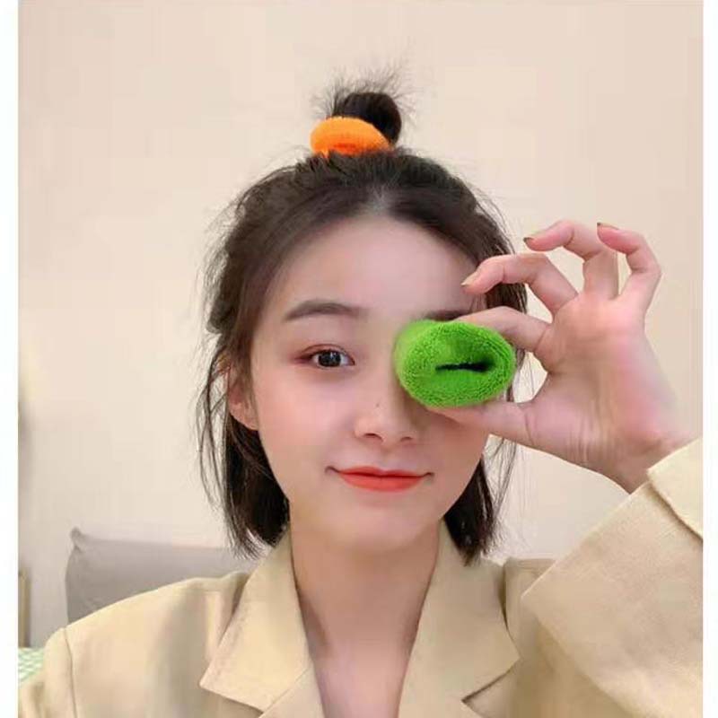 Korean Instafamousrubber Band Women's Hair Band High Elastic Cute Towel Ring Bandeau Headband Bun Hair Ornament Top Cuft Wholesale