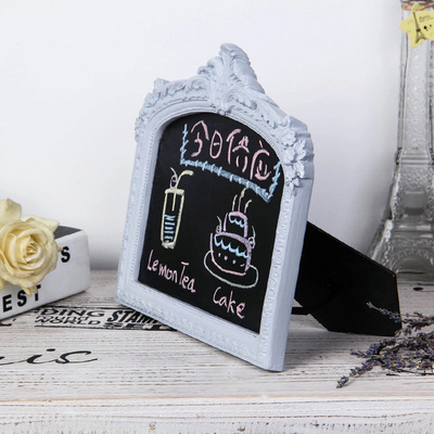 厂家直销中号横版树脂黑板摆饰迷你黑板木质菜单留言涂鸦板可定制