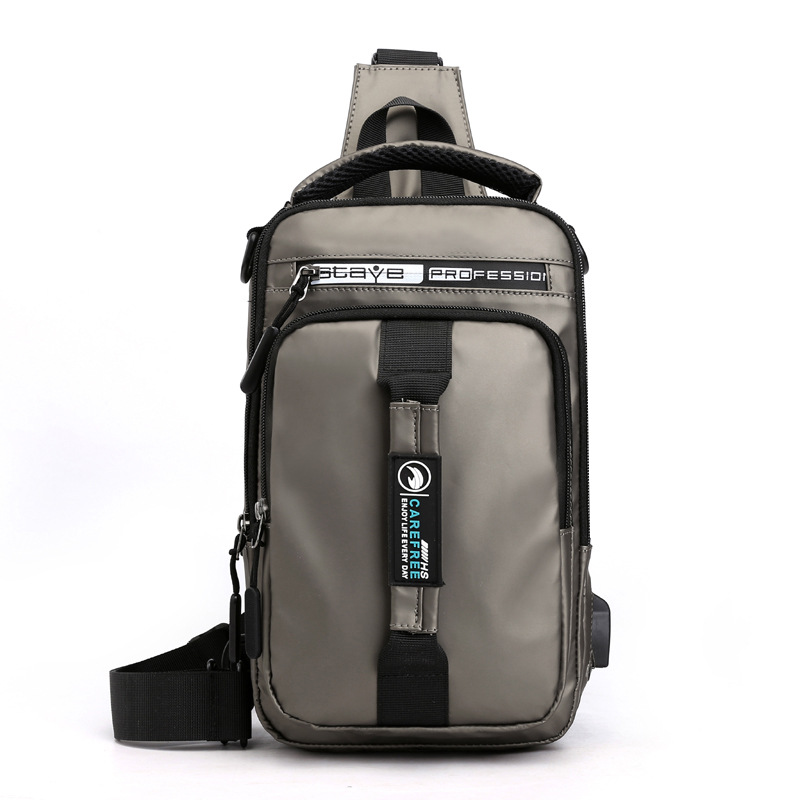 Exclusive for Cross-Border Manufacturers Batch New Men's Chest Bag Charging Usb Interface Chest Bag Multifunctional Shoulder Bag Backpack