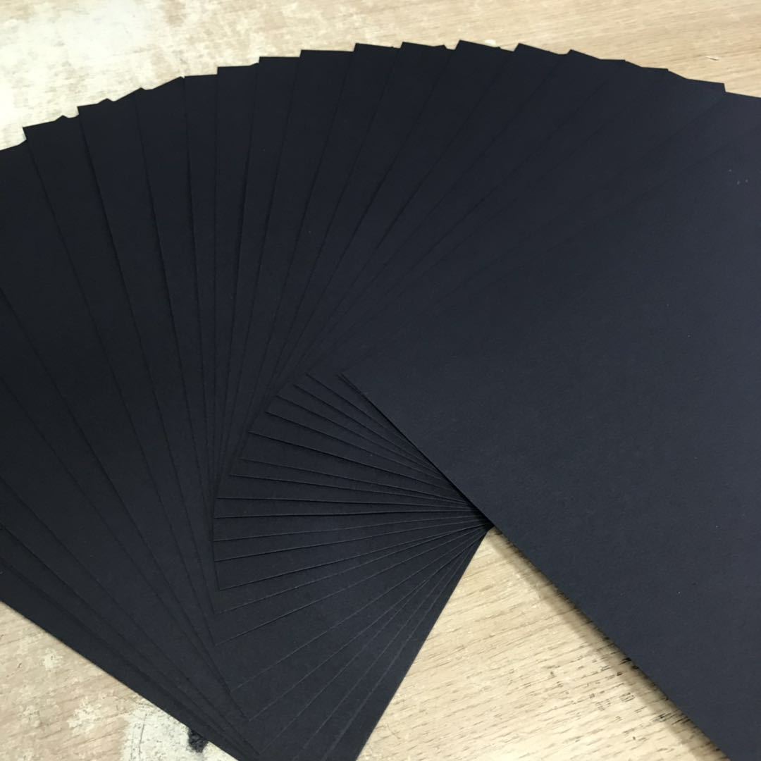 黑卡纸a4/a3 厚硬手工纸相册纸封面纸绘画美术纸 黑卡纸本 美术纸