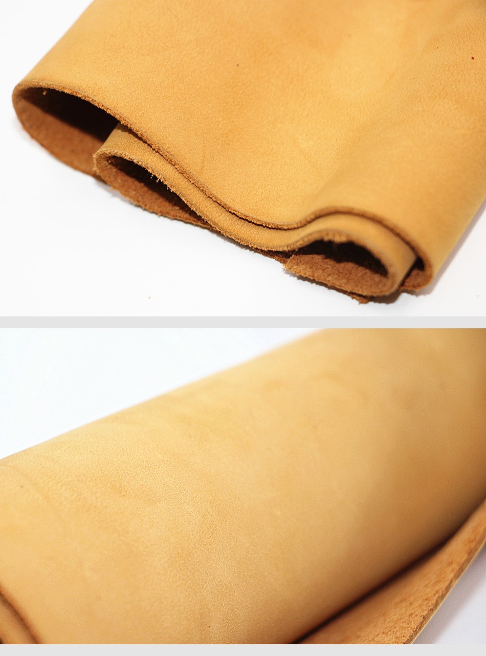 美国进口头层磨砂皮黄色登山鞋工作鞋面料手表带牛皮料手工diy皮