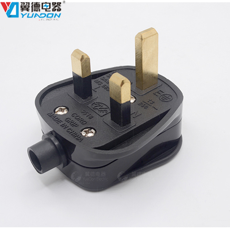 英式三插组装电源插头 英规工业插头 香港接线接头 英标接线插头