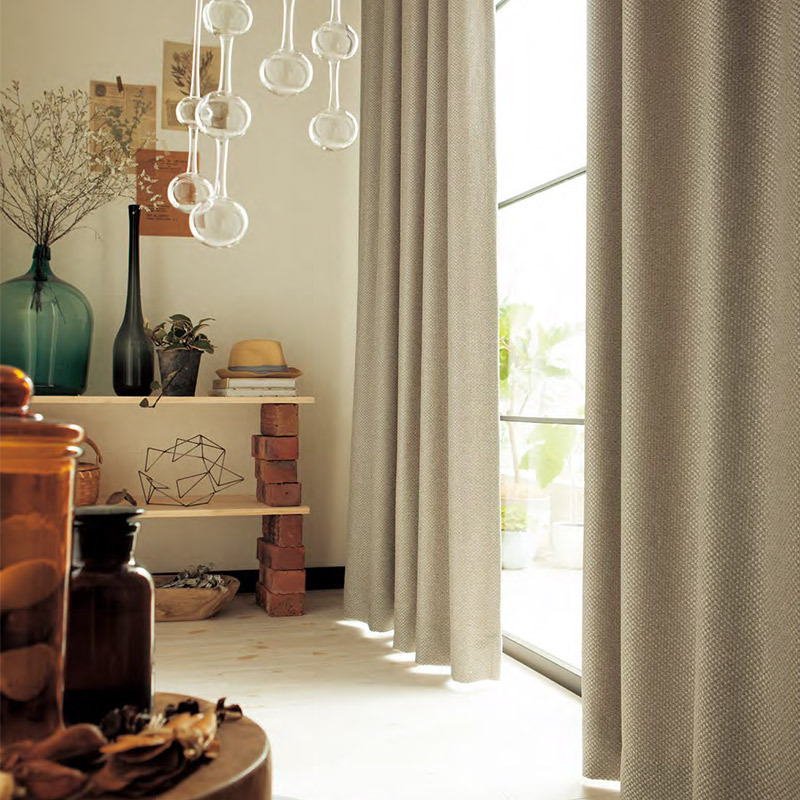 日本进口编织纹理客厅卧室书房餐厅定制遮光记忆定型窗帘