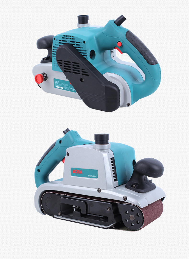 博大砂带机木工小型diy沙带机手提坦克式打磨机木地板翻新抛光机