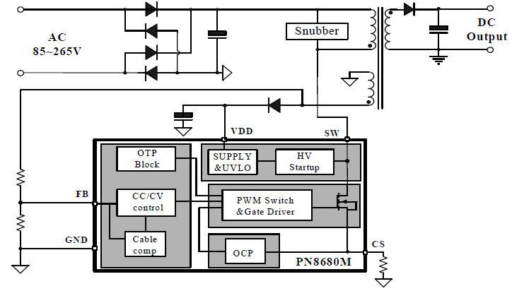 pn8680m pin脚替代ob2500pop无需改板