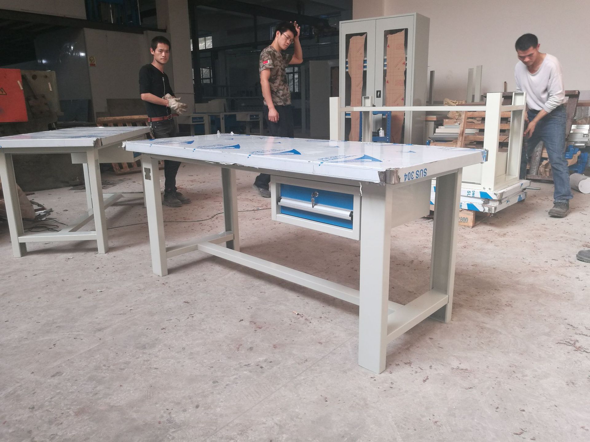钢板模具桌子,模具飞模桌,模具装配桌