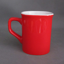 雀巢方杯中国红陶瓷杯创意小礼品咖啡杯广告陶瓷杯