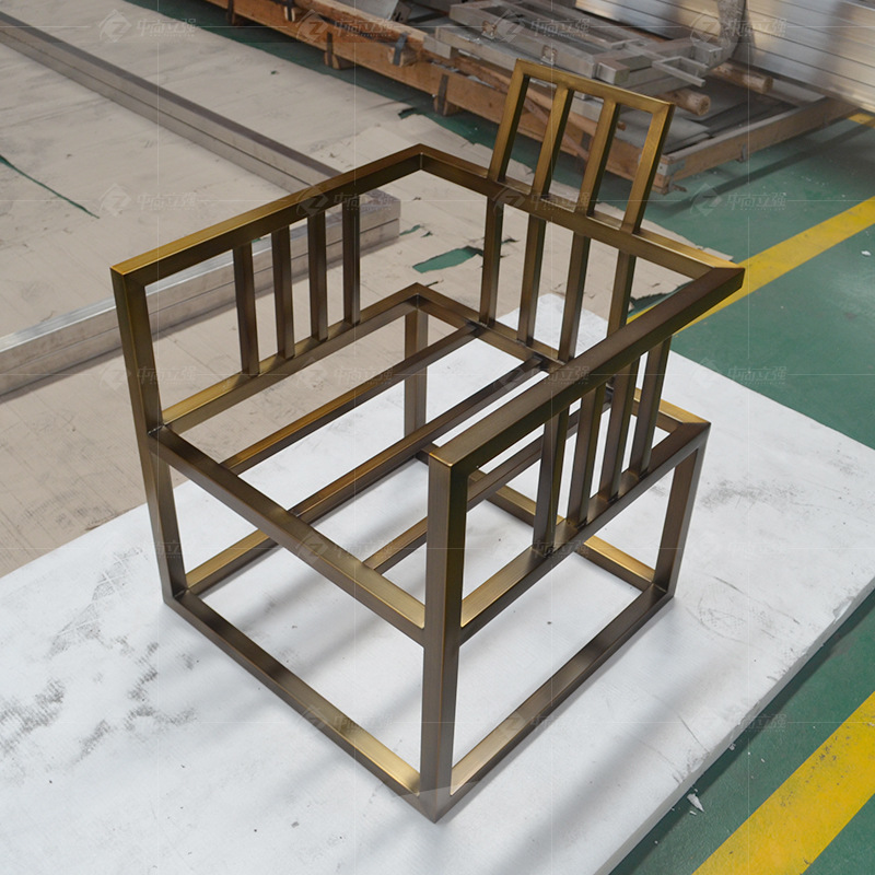 不锈钢沙发定制不锈钢客厅椅子组合现代简约新中式不锈钢凳子脚架