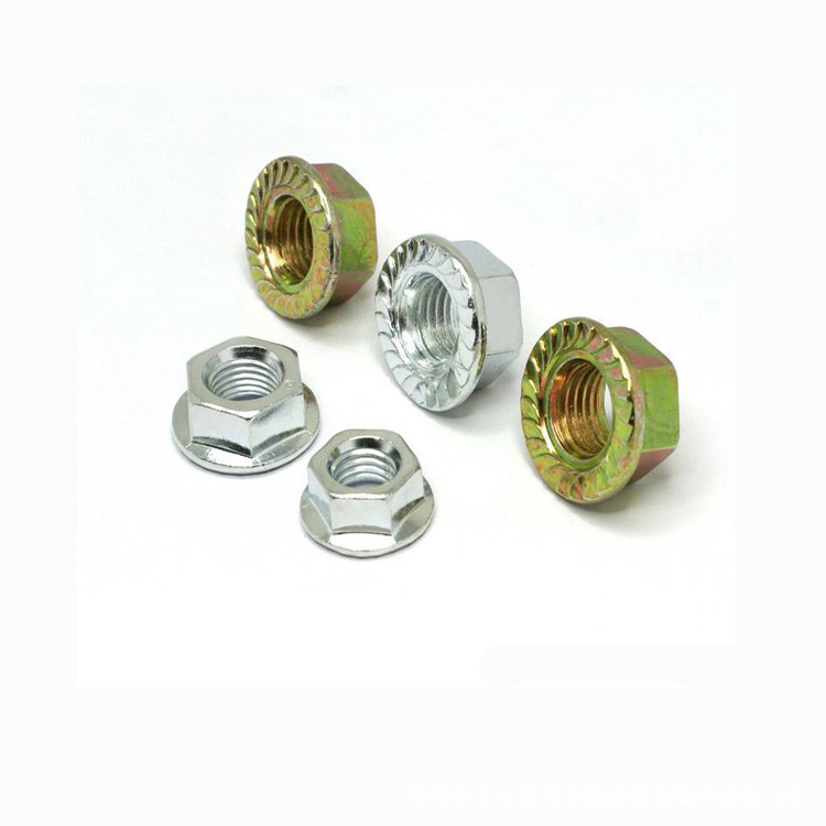 自产自销 法兰螺帽 不锈钢法兰螺母m4m5m6m8m106六角带垫法兰母
