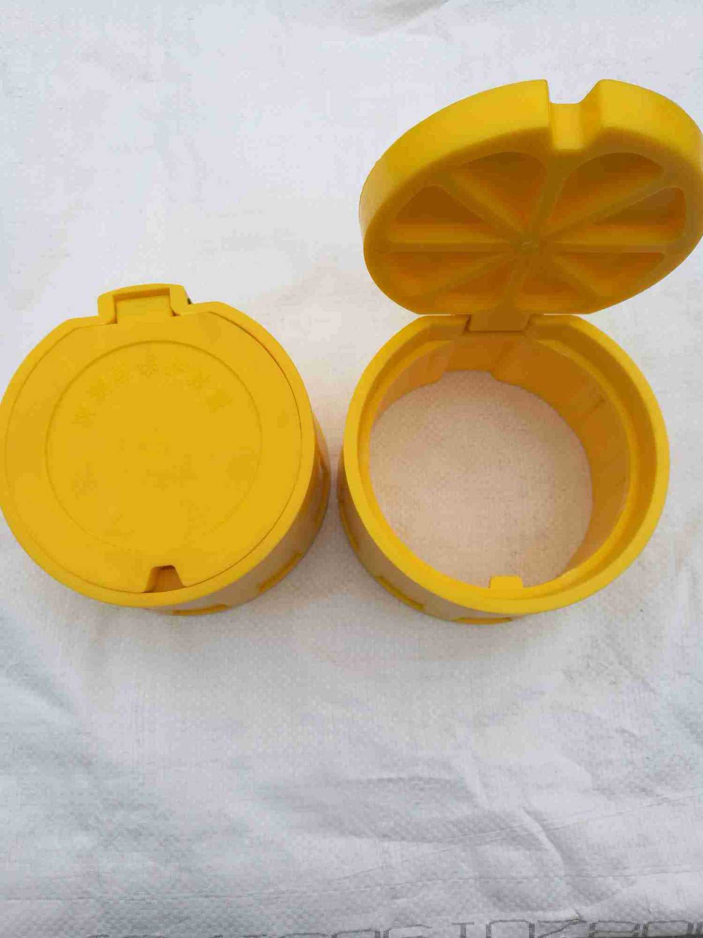 沉降观测点保护装置盒,工程测量基坑保护地表检测保护盖黄色的桶