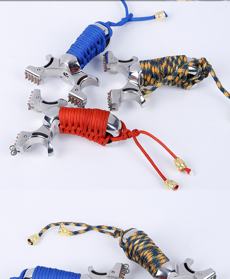 大象弹弓304不锈钢线切割夹片快压追龙大象二代扁皮弹工弹弓厂家