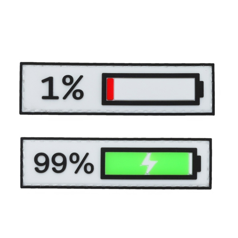 魔术贴ins潮男女创意个性电量徽章情侣电池装包包配饰99%贴章1%