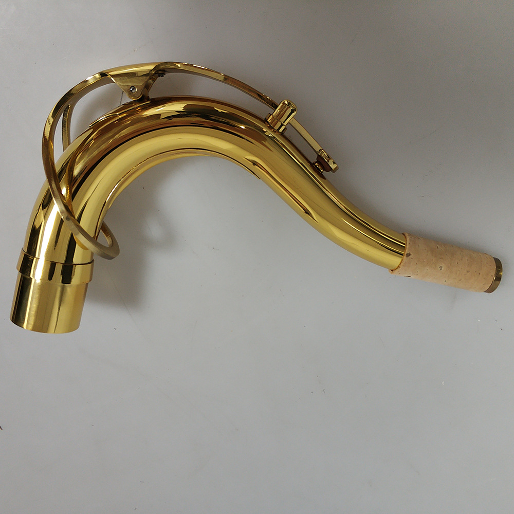 管乐器配件批发次中音萨克斯弯脖 2.78cm口径金色黄铜萨克斯脖管