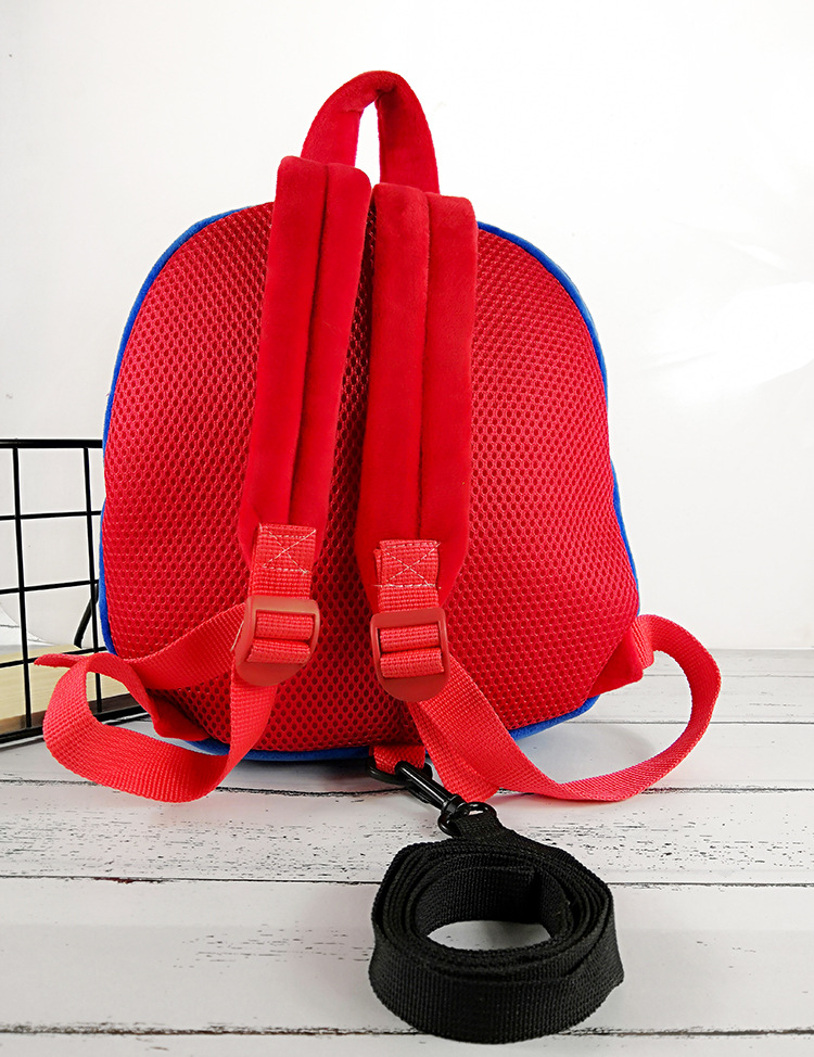 新品上市蜘蛛侠2-6周岁男女童幼儿防走失可拆卸毛绒双肩书包包