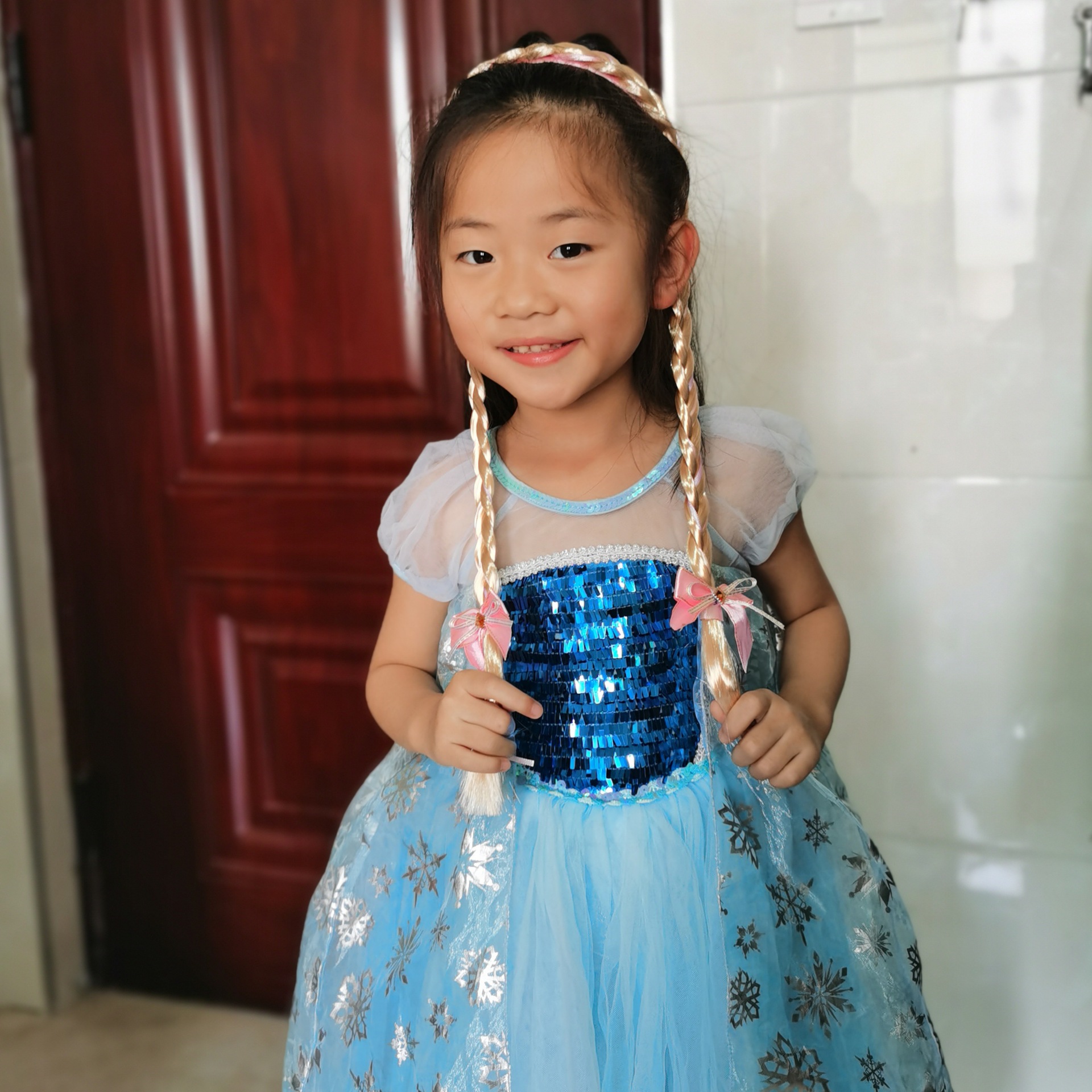 长发公主儿童麻花假发辫子韩国头箍乐佩公主配饰宽边圣诞发箍头扣