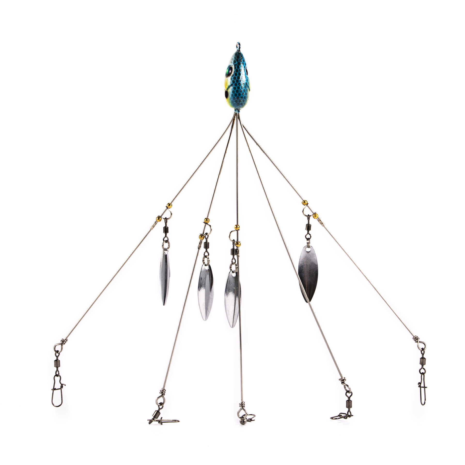 路亚鱼饵 阿拉巴马群攻钓组 18g带亮片红色绿色蓝色假鱼饵5个颜色