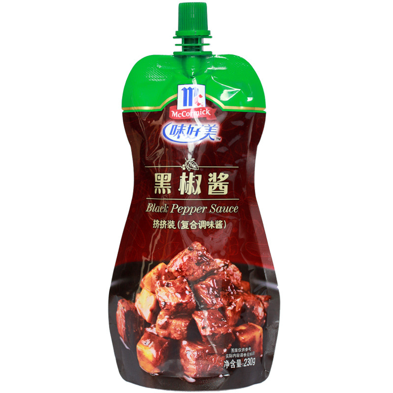 味好美黑椒酱230克家用袋装 牛排酱意面酱黑胡椒酱烤肉拌饭调味酱
