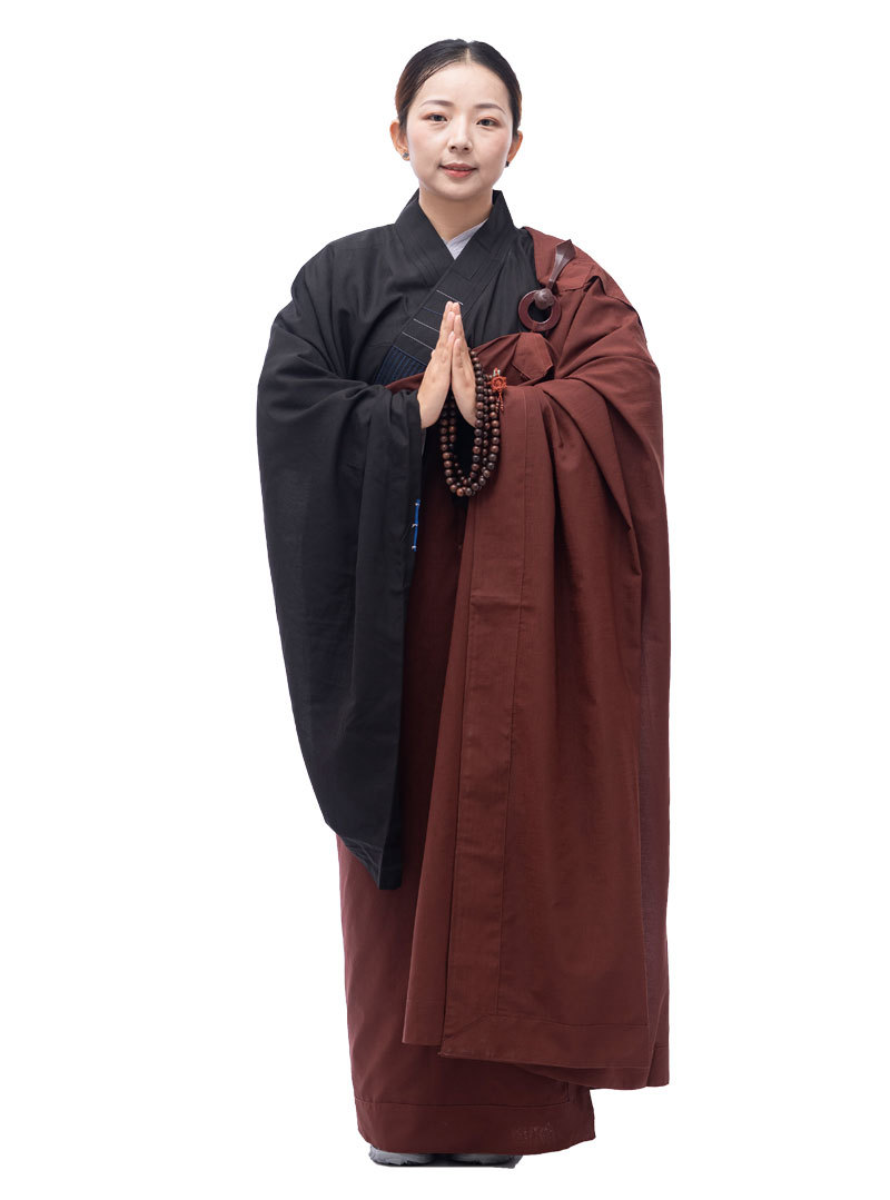 佛教僧服海青居士服不透台麻纱曼衣菩萨戒五戒缦衣木兰色七衣五衣