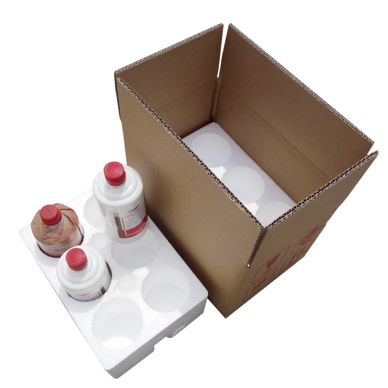 白酒泡沫箱快递泡沫箱 6瓶装白酒防震加厚泡沫箱 瓶用包装箱批发