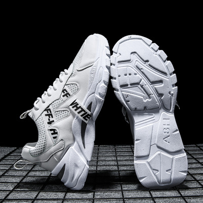 思腾源潮流平跟鞋男2019新款韩版透气网布男百搭网面学生夏季运动