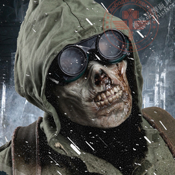 warchief/酋长m05半脸面具万圣节面具僵尸丧尸军迷战术防护面罩