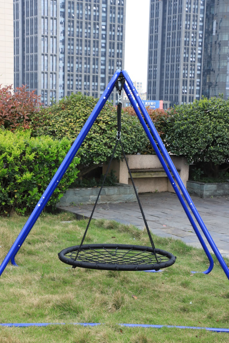 厂家直销新款户外儿童网状圆形秋千定制外贸爆款户外吊绳休闲秋千