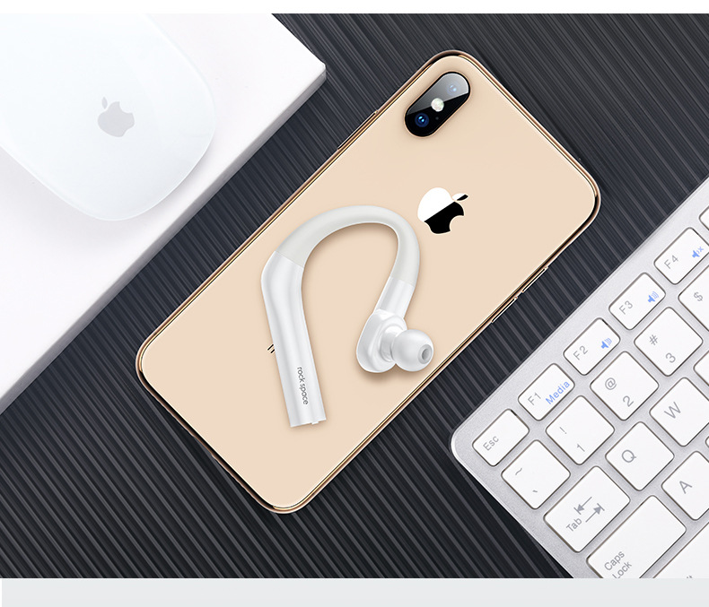 rockspace 蓝牙耳机单耳无线续航运动跑步d400挂耳式通用接听电话