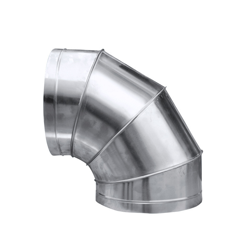 镀锌弯头90度白铁皮风管弯头螺旋风管45°弯头304不锈钢焊接弯头