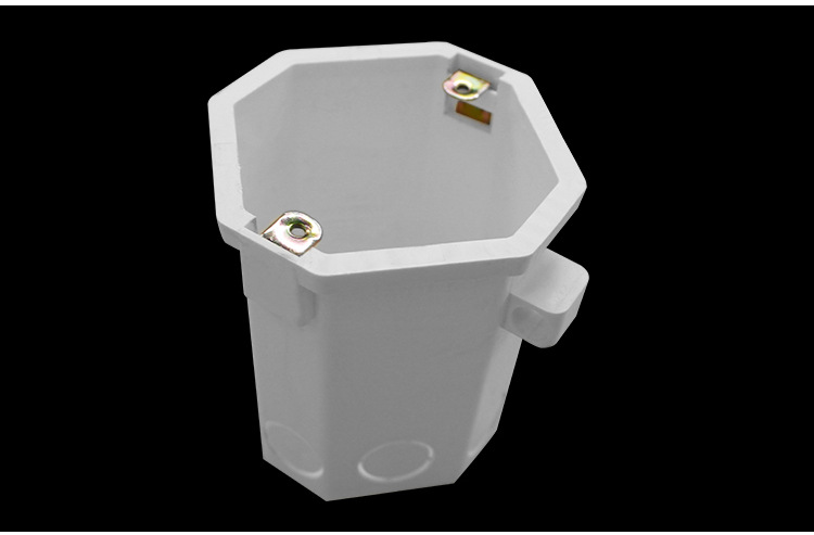 pvc八角线盒5/6/7/8/10/11/12公分八角底盒接线暗盒灯头盒