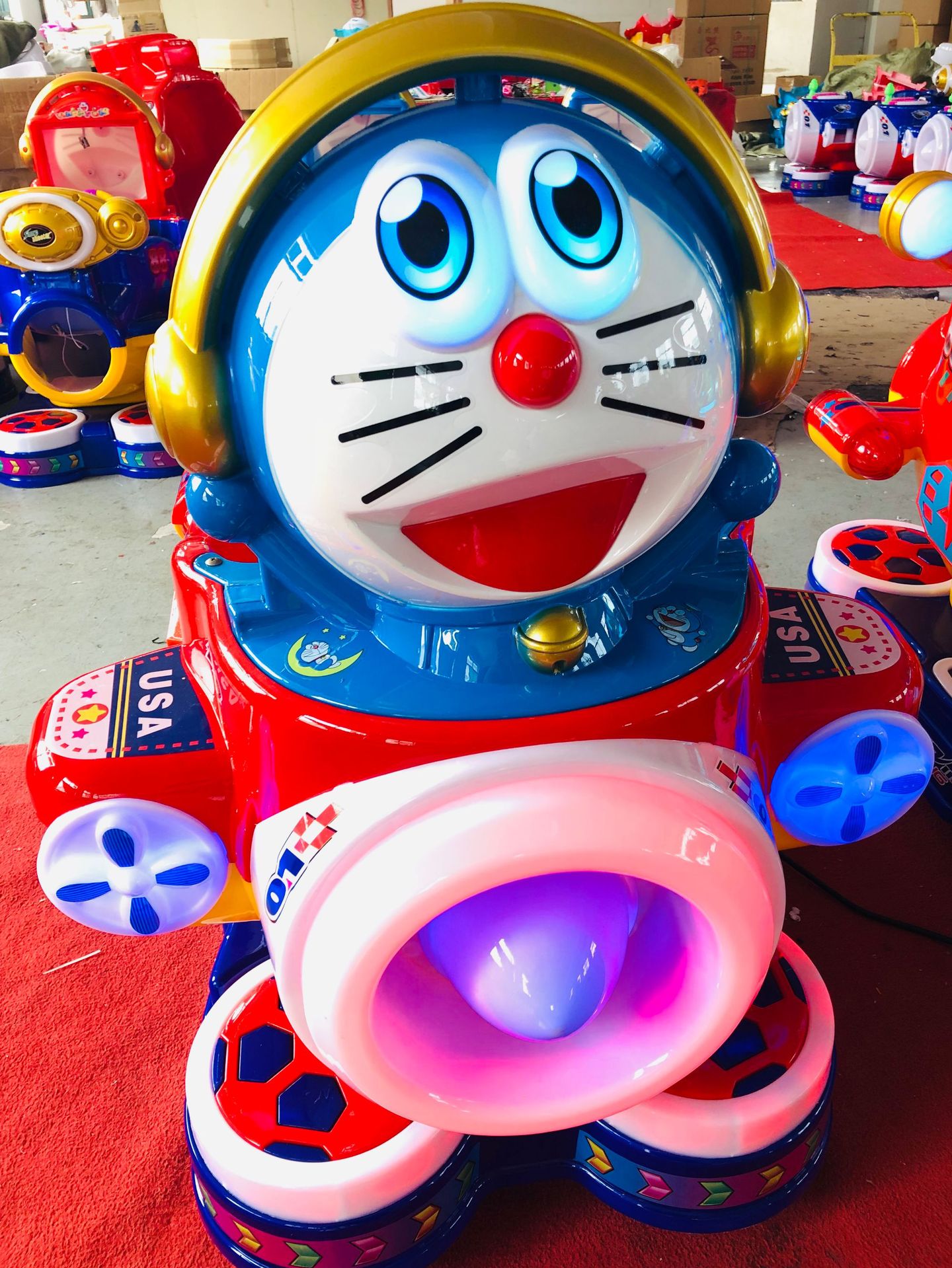 2022新款投币跷跷板摇摇车小猪mp5动画单人双人摇摆机扫码支付