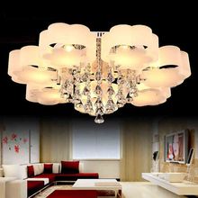 客厅水晶吊灯现代简约卧室创意个性LED餐厅吸顶灯具大气家用房间