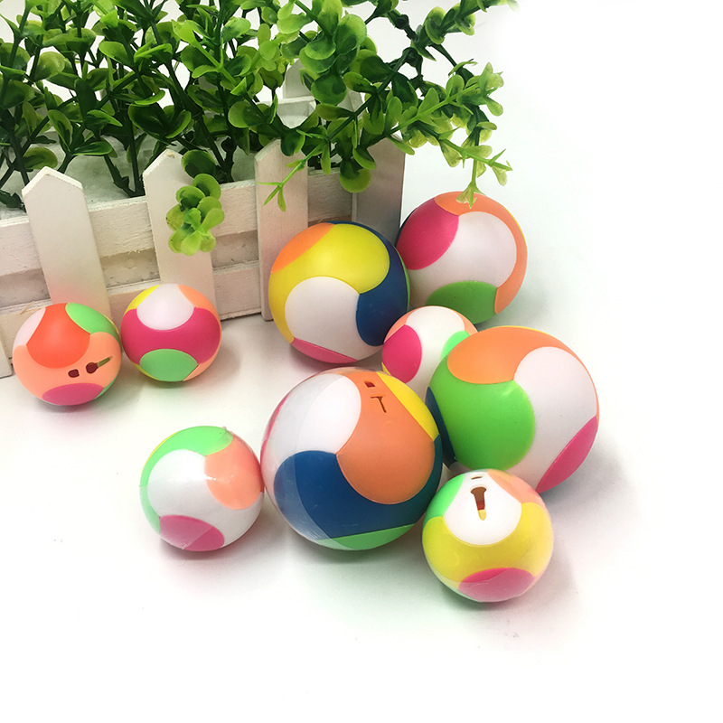 跨境热销益智儿童玩具魔方球智力拼插6块拼球拼装球积木地摊供货