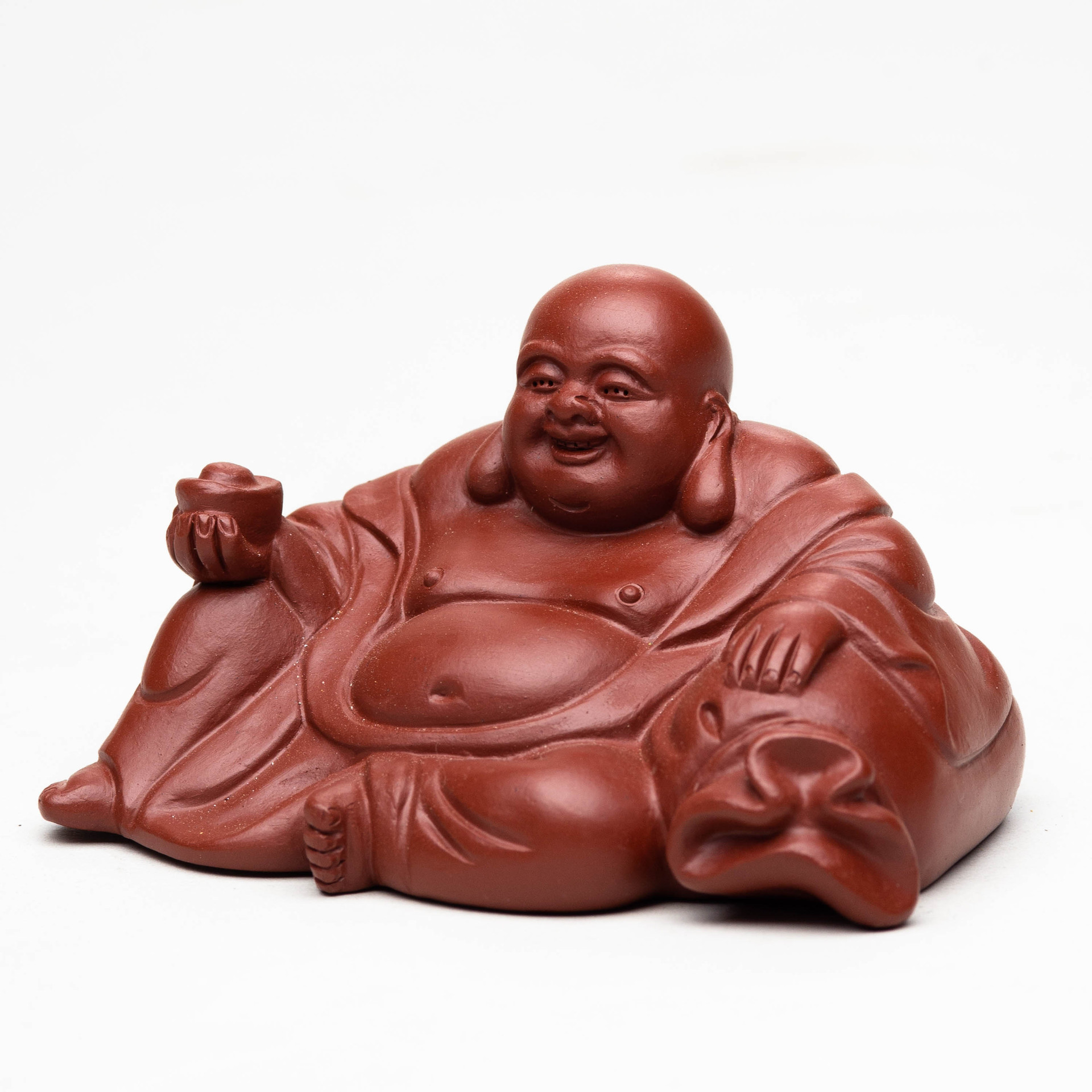 宜兴紫砂茶宠佛摆件大红袍弥勒佛如来雕塑茶具创意款可养批发