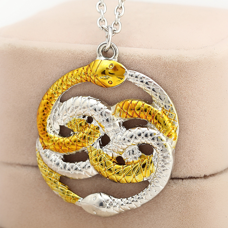 跨境亚马逊ebay热销欧美影视周边哈利波特永无止境的故事双蛇项链